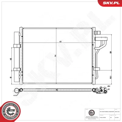Condensador, aire acondicionado Hyundai i10 II · Hyundai i10 II Saloon