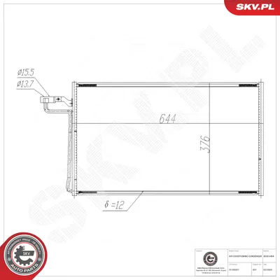 Condensador, aire acondicionado Volvo S40 II · Volvo V50 · Volvo C70 II Convertible