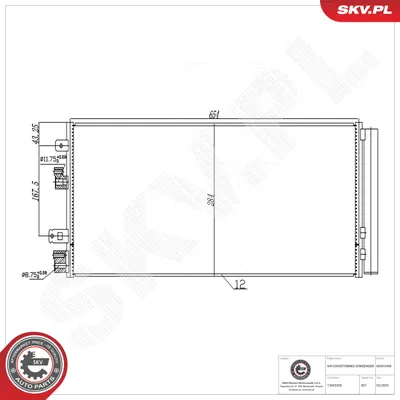Condensador, aire acondicionado Opel CORSA E · Opel CORSA E Hatchback Van · Vauxhall CORSA Mk IV