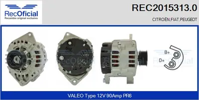 Alternador Citroën JUMPER I Bus · Fiat DUCATO Van · Peugeot BOXER Bus