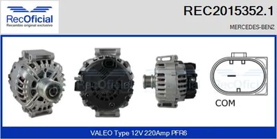 Alternador Mercedes-Benz SPRINTER 3-t Bus · Mercedes-Benz SPRINTER 3-t Van · Mercedes-Benz SPRINTER 3-t Platform/Chassis