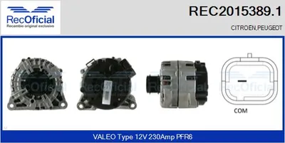Alternador Citroën C6 · Peugeot 407 Coupe · Citroën C4 PICASSO I MPV
