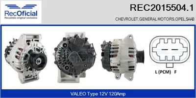 Alternador Opel ANTARA A · Chevrolet CAPTIVA · Opel INSIGNIA A