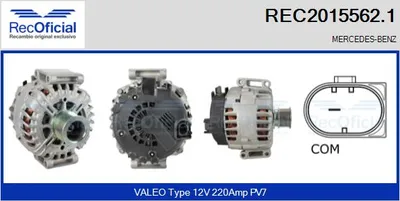 Alternador Mercedes-Benz SPRINTER 3-t Van · Mercedes-Benz SPRINTER 3-t Platform/Chassis · Mercedes-Benz SPRINTER 3,5-t Bus