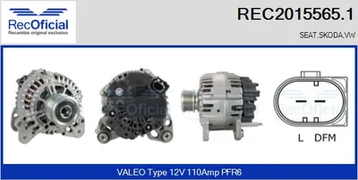Alternador Skoda ROOMSTER · Skoda FABIA II · Skoda FABIA II Combi