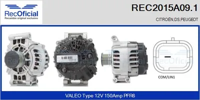 Alternador Peugeot 3008 I MPV · Peugeot 5008 · Citroën DS4