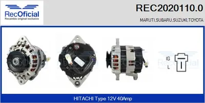 Alternador Toyota COROLLA Compact · Toyota COROLLA Liftback · Toyota MR2 I