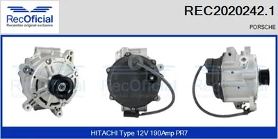 Alternador Porsche PANAMERA