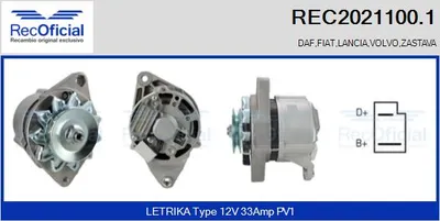 Alternador Fiat X 1/9 · Fiat 127 · Fiat 128 Coupe