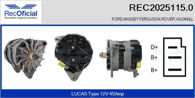 Alternador Rover 2000-3500 · Ford FIESTA II · Ford GRANADA II