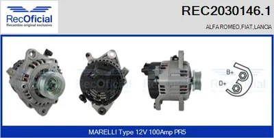 Alternador Lancia DEDRA · Lancia DELTA II · Alfa Romeo 155