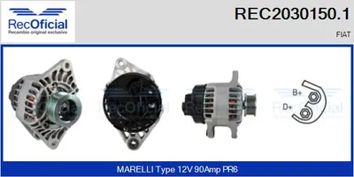 Alternador Fiat BRAVA · Fiat BRAVO I · Fiat MAREA