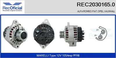 Alternador Fiat STILO · Opel VECTRA C · Opel VECTRA C GTS