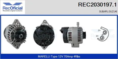 Alternador Suzuki IGNIS I · Subaru JUSTY III · Suzuki IGNIS II