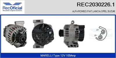 Alternador Fiat STRADA Pickup · Fiat PUNTO · Opel AGILA