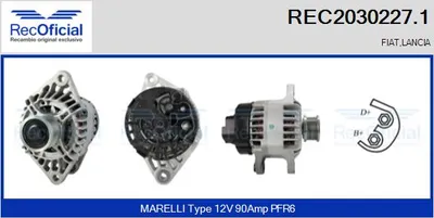 Alternador Fiat STILO · Fiat IDEA · Lancia MUSA