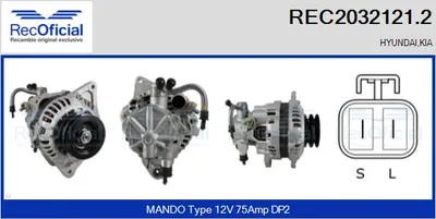 Alternador Hyundai H-1 / STAREX Bus · Hyundai H-1 Van · Kia K2500 Platform/Chassis