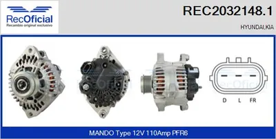 Alternador Hyundai SONATA V · Kia MAGENTIS II
