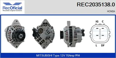 Alternador Honda CIVIC VI Fastback · Honda CIVIC VI Hatchback · Honda CIVIC VI Saloon