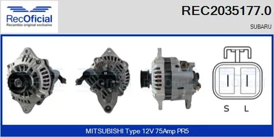 Alternador Subaru LEGACY II · Subaru IMPREZA Saloon · Subaru IMPREZA Coupe
