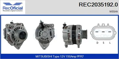 Alternador Nissan PATHFINDER III · Nissan NAVARA NP300