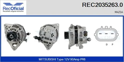 Alternador Mazda 2 · Mazda 3 · Mazda 3 Saloon