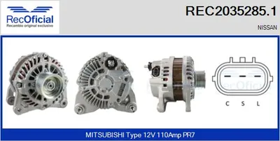 Alternador Nissan CUBE · Nissan JUKE