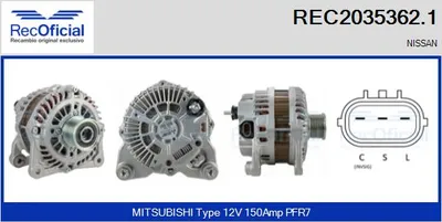 Alternador Nissan QASHQAI I · Nissan X-TRAIL II