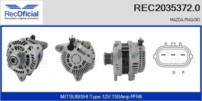 Alternador Mazda CX-5 · Mazda 6 Saloon · Mazda 6 Estate