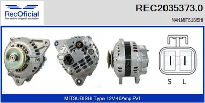 Alternador Mitsubishi L 300 / DELICA II Bus · Mitsubishi L 300 III Bus · Mitsubishi L 300 / DELICA II Van