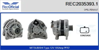 Alternador Renault MEGANE IV Hatchback · Renault MEGANE IV Grandtour · Renault KOLEOS II