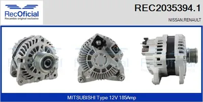 Alternador Renault TALISMAN · Renault KADJAR · Renault MEGANE IV Hatchback