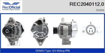 Alternador Toyota HIACE IV Bus · Toyota HIACE III Van · Toyota HIACE IV Van