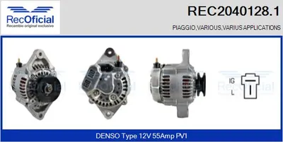Alternador Piaggio QUARGO Platform/Chassis