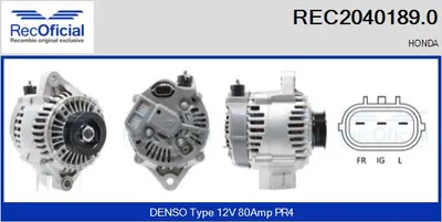 Alternador Honda CIVIC VI Hatchback · Honda CIVIC VI Saloon · Honda CIVIC VI Coupe