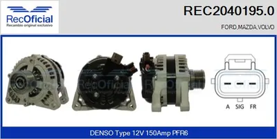 Alternador Ford FIESTA V · Ford FUSION · Ford FOCUS C-MAX