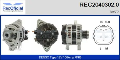 Alternador Toyota RAV 4 III · Toyota AURIS · Toyota AVENSIS Saloon