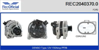 Alternador Ford FIESTA VI · Ford C-MAX II · Ford GRAND C-MAX