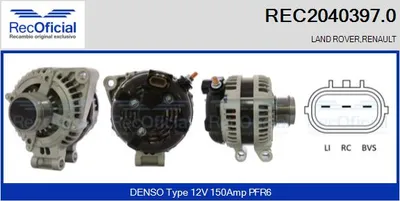 Alternador Land Rover DISCOVERY IV · Renault KADJAR