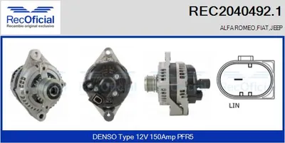 Alternador Alfa Romeo GIULIETTA · Jeep RENEGADE SUV · Fiat 500X