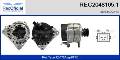 Alternador Vw POLO III · Skoda FELICIA I · Skoda FELICIA I Estate