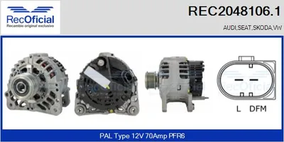 Alternador Seat CORDOBA · Seat IBIZA II · Vw POLO III CLASSIC