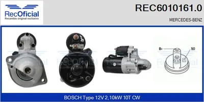 Motor de arranque Mercedes-Benz T1 Bus · Mercedes-Benz T1 Van · Mercedes-Benz T1 Platform/Chassis