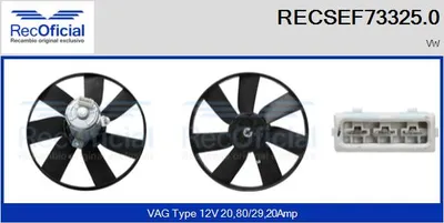 Ventilador, refrigeración del motor Vw SCIROCCO · Vw PASSAT B2 · Vw PASSAT B3/B4