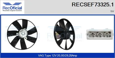 Ventilador, refrigeración del motor Vw SCIROCCO · Vw PASSAT B2 · Vw PASSAT B3/B4