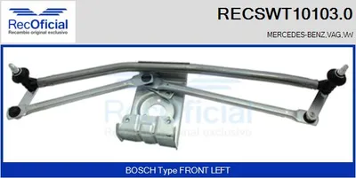 Varillaje de limpiaparabrisas Mercedes-Benz SPRINTER 2-t Platform/Chassis · Mercedes-Benz SPRINTER 2-t Van · Mercedes-Benz SPRINTER 2-t Bus