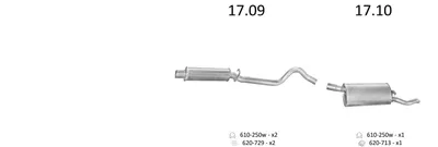 Sistema de gases de escape Opel CORSA A Hatchback · Vauxhall NOVA Hatchback · Vauxhall NOVA Saloon