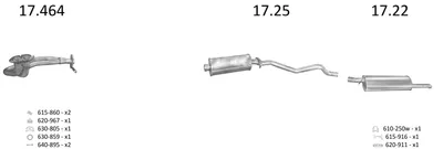 Sistema de gases de escape Opel KADETT E Estate