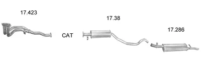 Sistema de gases de escape Opel VECTRA A Hatchback · Vauxhall CAVALIER Mk III Saloon · Vauxhall CAVALIER Mk III Hatchback