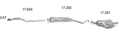 Sistema de gases de escape Opel ASTRA G Hatchback · Vauxhall ASTRA Mk IV Hatchback · Vauxhall ASTRA Mk IV Saloon